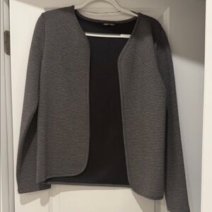 Gray Open-Front Sweater